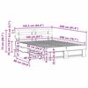 vidaXL Krevetna konstrukcija Smeđa 160 x 200 cm Čvrsto borovo drvo