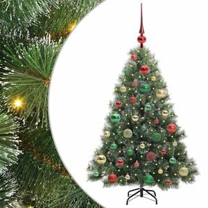 vidaXL Umjetno božićno drvce s stalakom Zelena 120 cm PE i PVC