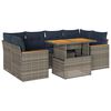 vidaXL 7-dijelni set vrtnih sofa sivi od poliratana