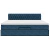 vidaXL Otomanski krevet s madracem tamnoplavi 180x200 cm bar&scaron;unasti