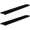 vidaXL Prozorske klupice 2 kom smeđe-crne 140x15x2 cm masivne hrast
