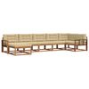vidaXL Set vanjskih sofa s jastukom 7 pcs Prirodna i bež