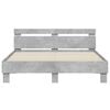 vidaXL Okvir kreveta s uzglavljem siva boja betona 140x190 cm drveni