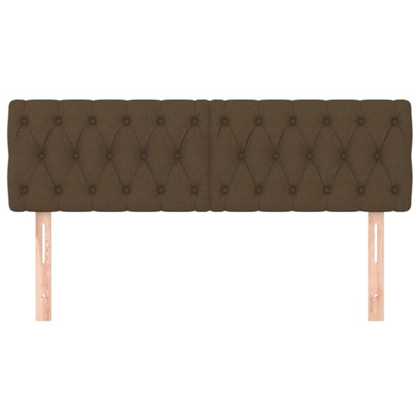 vidaXL Uzglavlja 2 kom tamnosmeđi 72x7x78/88 cm od tkanine