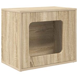 vidaXL Mačja Kuća Hrast sonoma 51 x 30 x 42,5 cm Konstruirano drvo