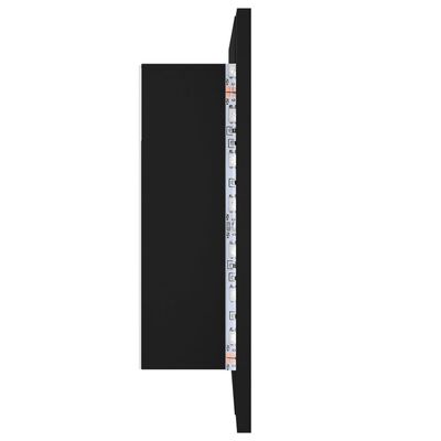 vidaXL LED kupaonski ormarić s ogledalom crni 60x12x45 cm akrilni