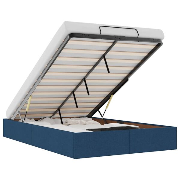 vidaXL Otomanski okvir kreveta bez madraca plavi 120x200 cm od tkanine