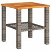 vidaXL Vrtni stol sivi 40x40x42 cm od poliratana i bagremovog drva