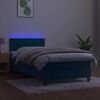 vidaXL Krevet box spring s madracem LED tamnoplavi 80 x 200 cm bar&scaron;un