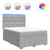 vidaXL Krevet box spring s madracem svjetlosiva 160x200 cm tkanina