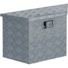 vidaXL Aluminijska kutija 70 x 24 x 42 cm trapezoidna srebrna