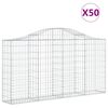 vidaXL Lučne gabionske ko&scaron;are 50kom 200x30x100/120cm pocinčano željezo