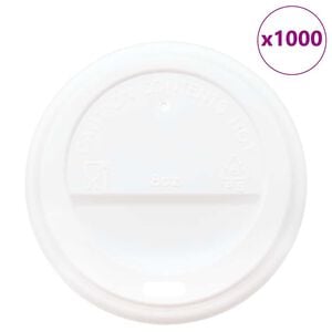 vidaXL Papirnati poklopci za &scaron;alice za kavu &Oslash;80 mm 8oz 1000 kom