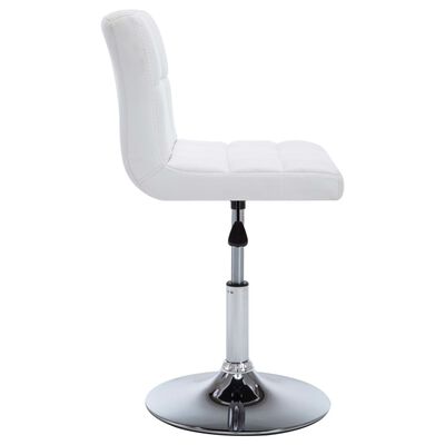 vidaXL Blagovaonske stolice od umjetne kože okretne 6 kom bijele