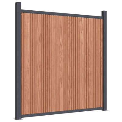 vidaXL Panel za ogradu WPC smeđi 180 x 186 cm