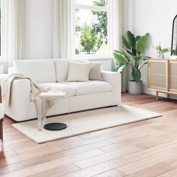 vidaXL Faux Rabbit Fur Rug Olite Krema 100 x 200 cm Poliester