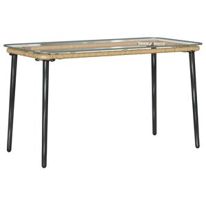 vidaXL Stol za vrt Prirodna 80 x 40 x 45 cm poliratan