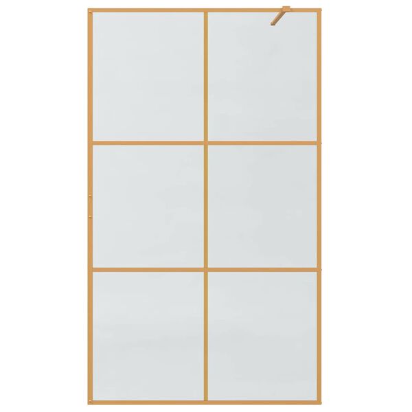 vidaXL Zid za walk-in tu&scaron; Zlatno 115 x 195 cm Staklo otporno na udarce
