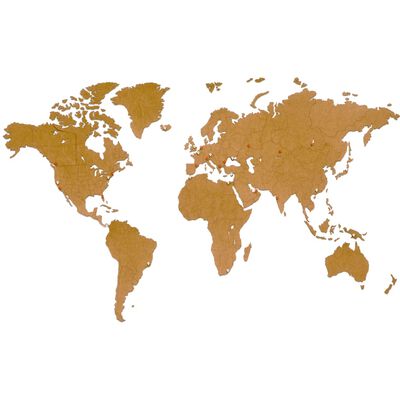MiMi Innovations zidna drvena karta svijeta Luxury smeđa 180 x 108 cm