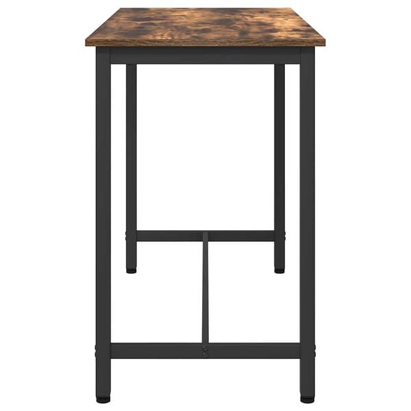 vidaXL stol Dimljeni hrast 100 x 50 x 76,5 cm Inženjerska drva i čelik