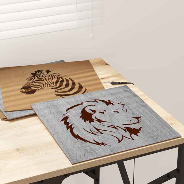 vidaXL Dekor Paneli 12 pcs Siva Sonoma 30 x 30 x 0.27 cm