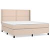 vidaXL Krevet box spring s madracem cappuccino 180x200 cm umjetna koža