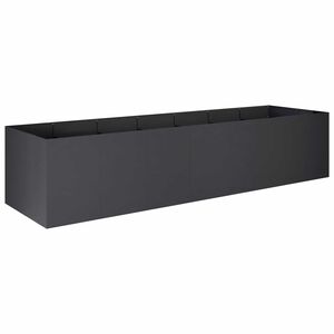 vidaXL Vrtna saksija Crna 280 x 80 x 60 cm Čelična vrata