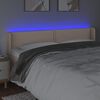vidaXL LED uzglavlje boja cappuccina 183x16x78/88 cm od umjetne kože