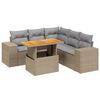vidaXL 6-dijelni set vrtnih sofa s jastucima bež od poliratana