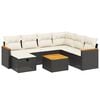 vidaXL 8-dijelni set vrtnih sofa od poliratana s jastucima crni