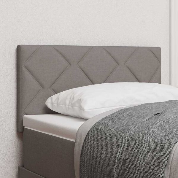 vidaXL Uzglavlje S LED lampica s uzglavljem Sivo-smeđa 80 cm tkanina