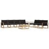 vidaXL Set vanjskih sofa 8 pcs Bijela i crna