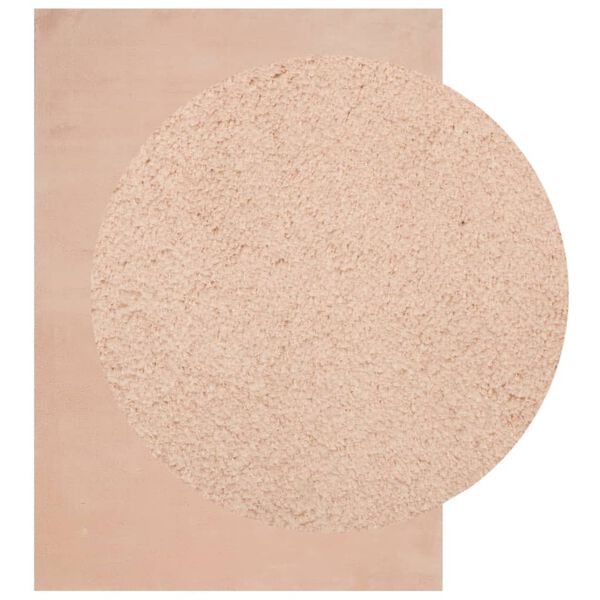 vidaXL Tepih HUARTE kratkih vlakana mek i perivi ružičasti 120x170 cm