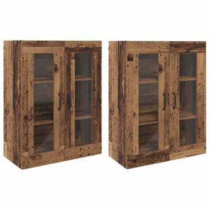 vidaXL Ormarčići montirani na zid 2 pcs Staro drvo 69,5 x 34 x 90 cm