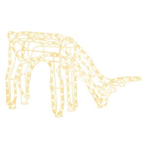 vidaXL Figura božićnog soba topla bijela 73 x 31 x 45 cm