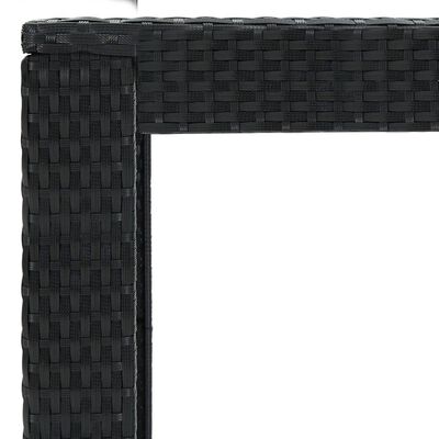 vidaXL Vrtni barski stol crni 140,5 x 60,5 x 110,5 cm od poliratana