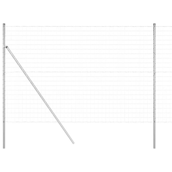 vidaXL Ograda s postovima Srebrno 1,6 x 10 m Čelik i PVC