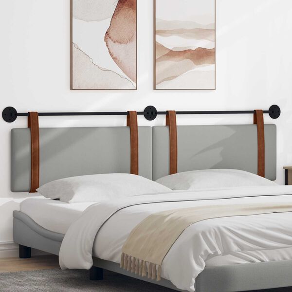 vidaXL Držeće uzglavlje Zidne Oblačnosiva 210 x 55 x 5 cm Antikni PU