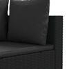vidaXL 6-dijelni set vrtnih sofa s jastucima crni od poliratana