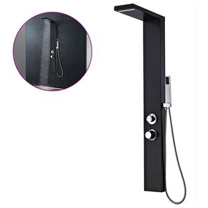 vidaXL Panel Sustav za Tu&scaron;iranje Aluminijski Mat Crni