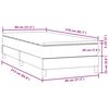 vidaXL Box Spring krevet s madracem tamno sivi 80x210 cm baršun