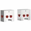 vidaXL Hranilica za piliće 2 pcs Srebrno 40,5 x 25 x 38 cm