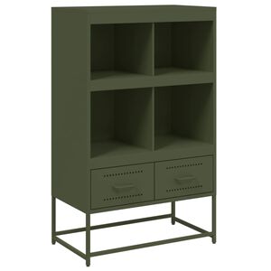 vidaXL Visoka komoda maslinastozeleni 67 x 39 x 111,5 cm od čelika