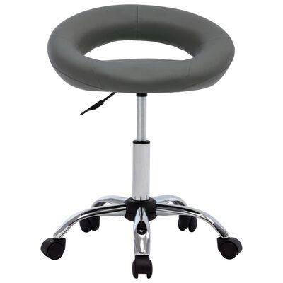 vidaXL Radna stolica s kotačićima od umjetne kože siva