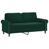 vidaXL 3-dijelni set sofa s jastucima tamnozeleni baršunasti