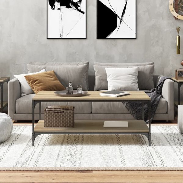 vidaXL Stolić za kavu boja hrasta sonome 100x50x40cm konstruirano drvo