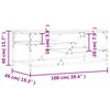 vidaXL Stolić za kavu boja hrasta 100 x 49 x 40 cm konstruirano drvo