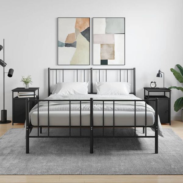 vidaXL Noćni ormarići 2 kom crni 40x42x60 cm konstruirano drvo