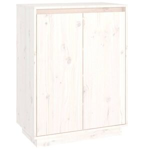 vidaXL Ormarić za cipele bijeli 60 x 35 x 80 cm od masivne borovine
