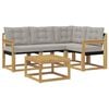 vidaXL Set vanjskih sofa 5 kom. Bijela i svjetlosiva